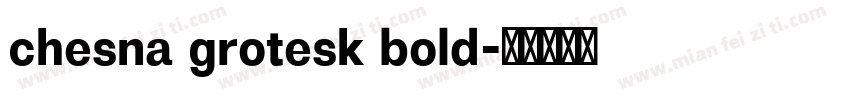 chesna grotesk bold字体转换